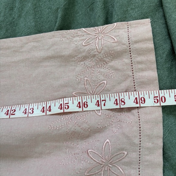 90s Northern Reflection Linen Maxi Dress Womens M Pink Button Front Vintage - Picture 9 of 10